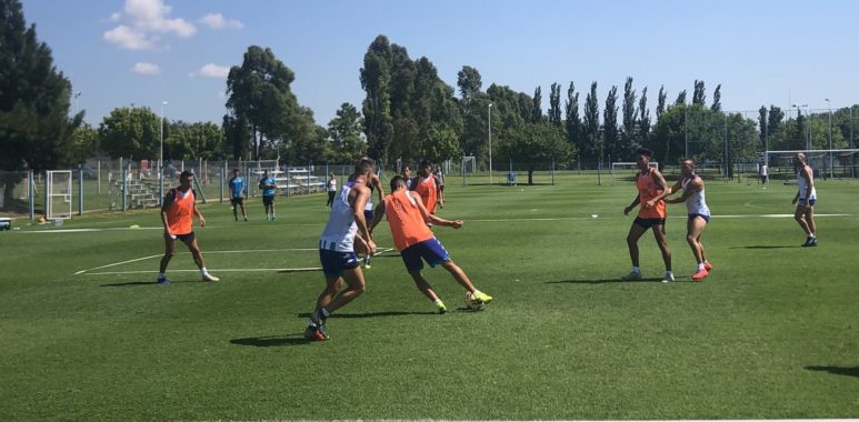 Trabajos tácticos en el Predio Tita - La Comu de Racing Club