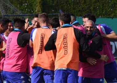 El campeón se entrenó luego de los festejos - La Comu de Racing Club