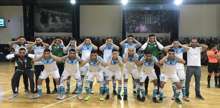 Futsal masculino Racing No se sacaron diferencia