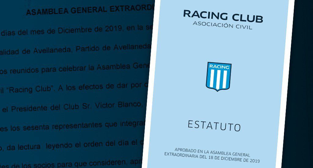 Se publicó el nuevo estatuto de Racing