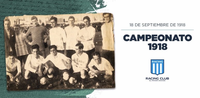 Hace 102 años Racing ganaba su sexto campeonato