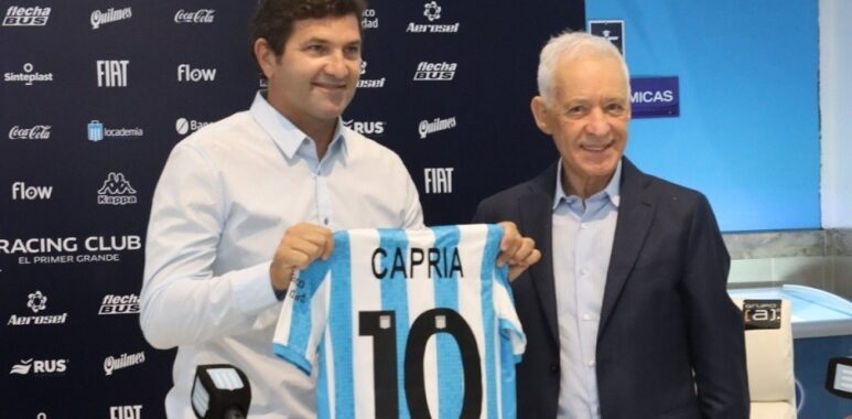 Capria puso en duda su futuro en Racing