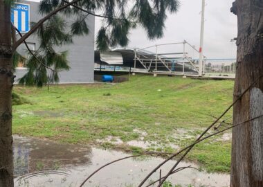 El temporal golpeó a Racing