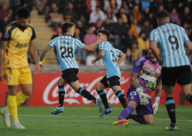 Racing jugando en Chile