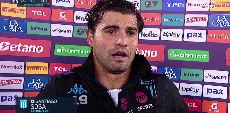 La dura autocrítica de Sosa luego de la derrota de Racing