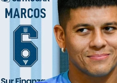 Marcos Rojo tuvo su primera práctica en Racing